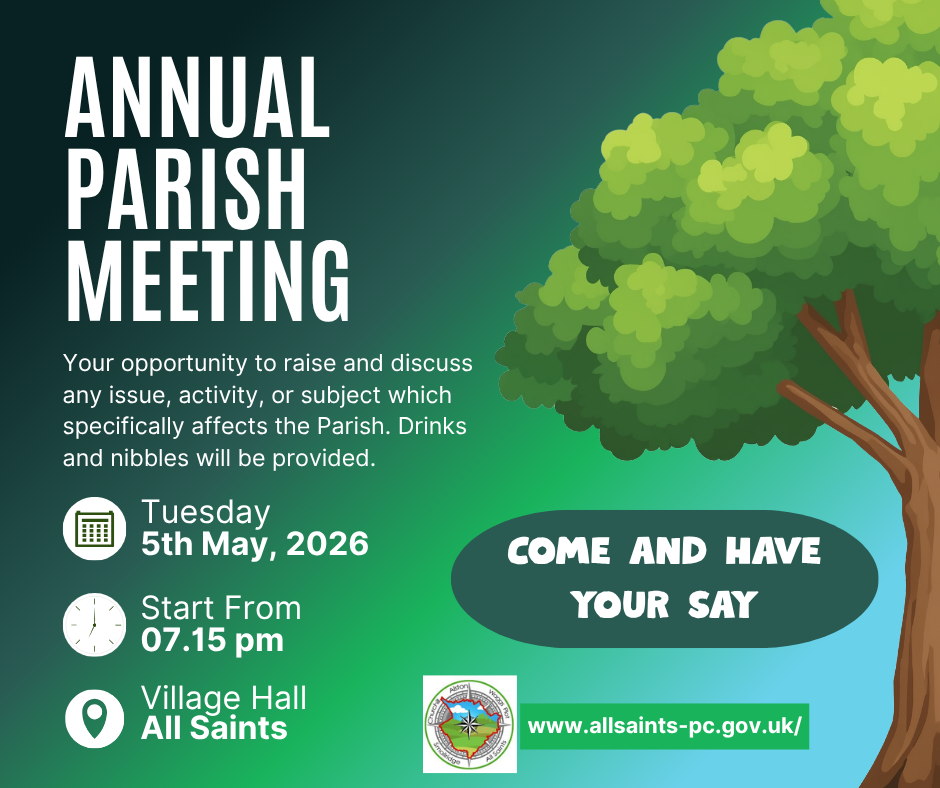 Poster showing meeting details
